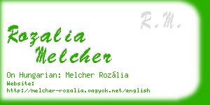 rozalia melcher business card